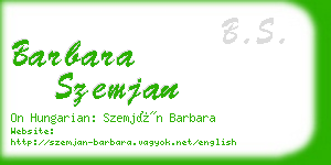 barbara szemjan business card